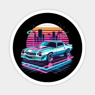 Vaporwave Chevy Camaro Magnet